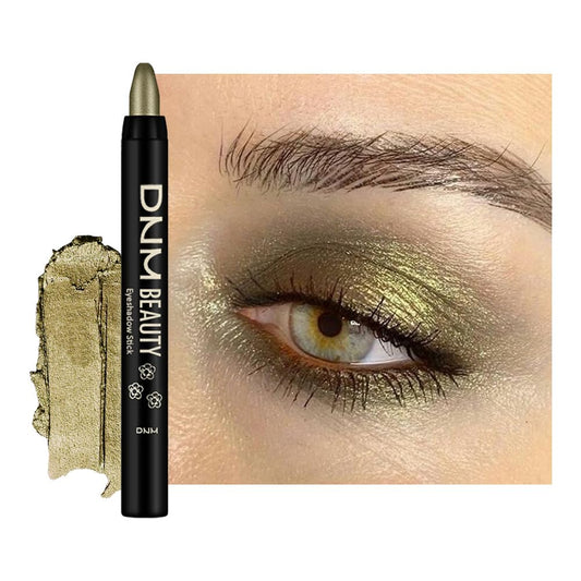 Deep Green Shimmer Cream Eye Shadow Stick Makeup for Women, Green Shimmer Eyeliner Pencil Eyeshadow Brightener Stick for Eyes, Waterproof Eyeshadow Applicator Blendable sombras para ojos 79#