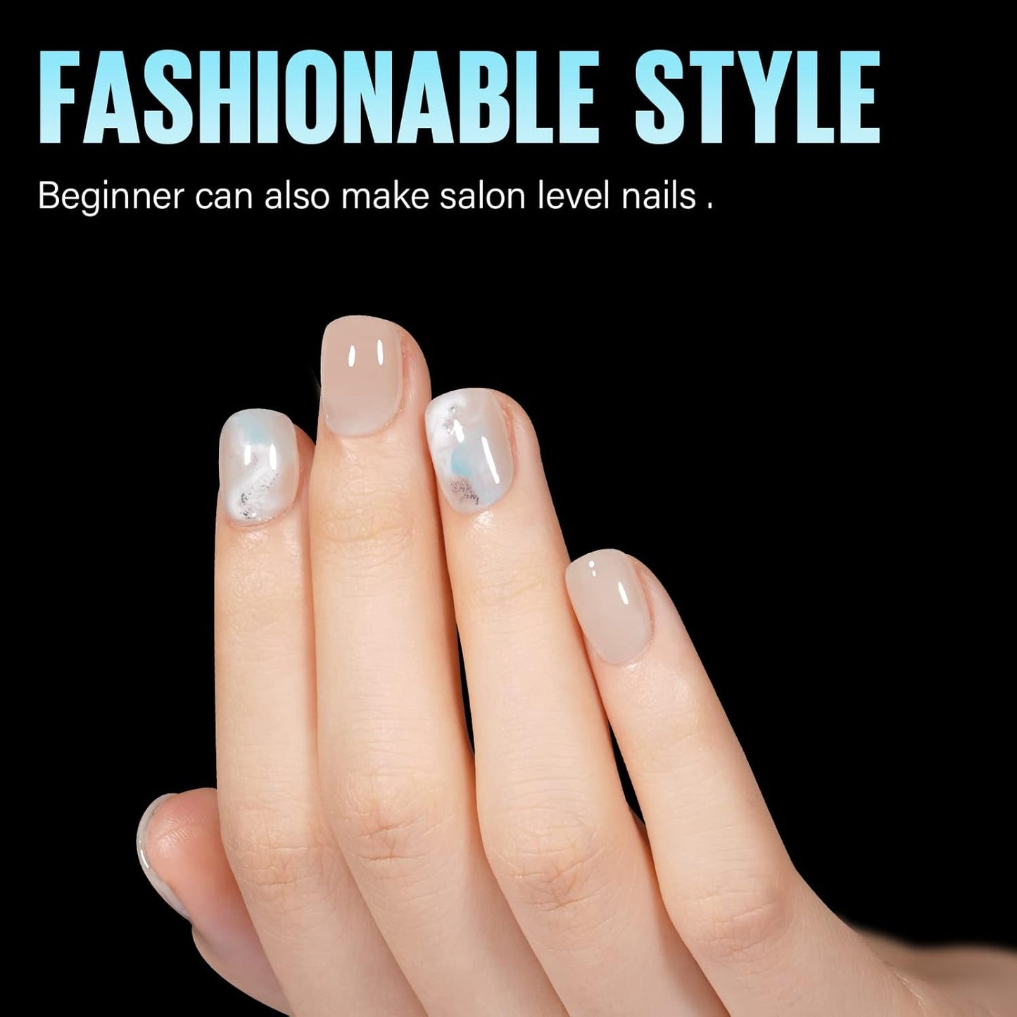 TOMICCA Extra Short Square Fake Nail Tips, Half Matte Acrylic Gel Nail Tips, 360Pcs Full Cover Pre Shaped 12 Sizes Fake Nails for Beginner and Professional DIY Nail Salon