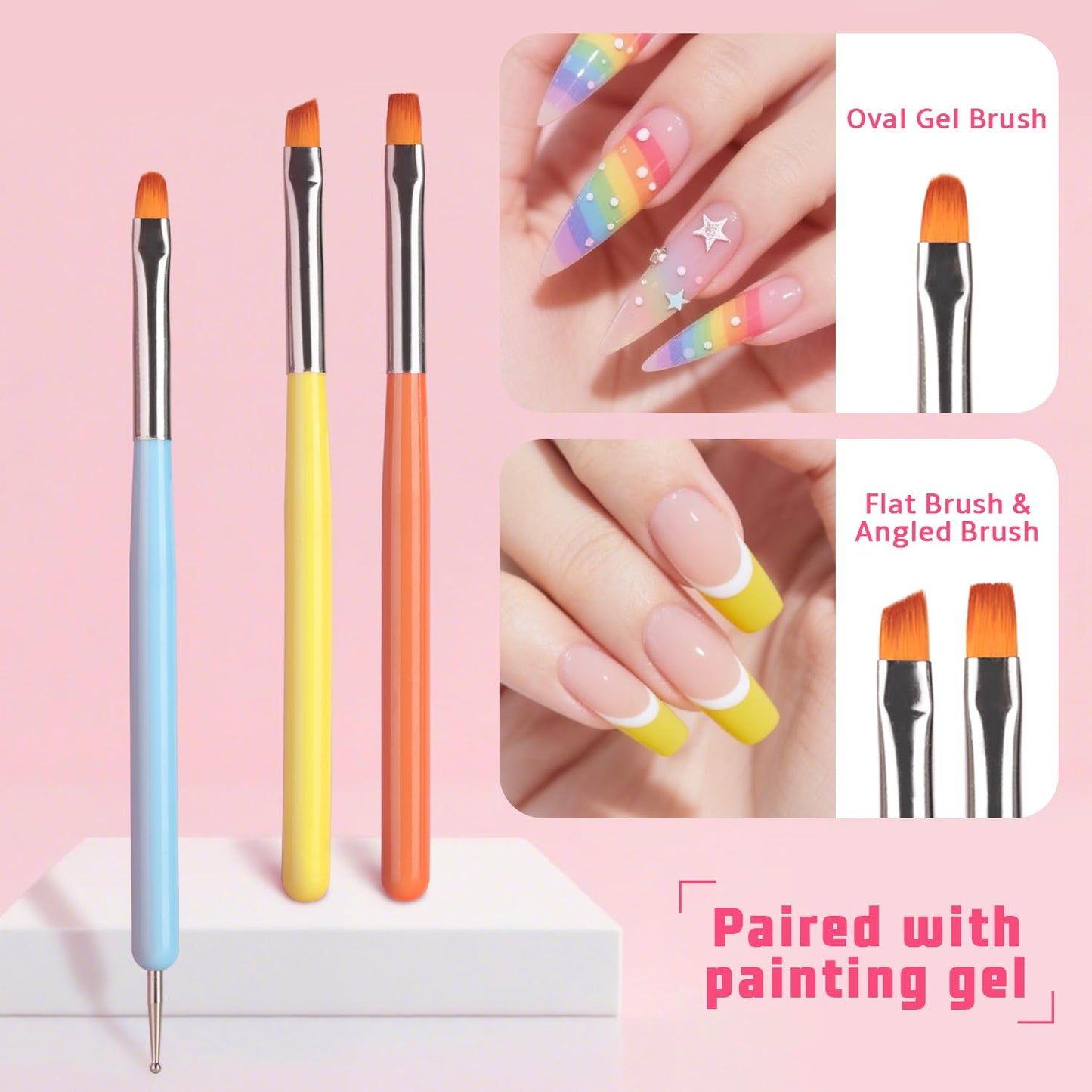 Sponge Pat Paint Nail Gel, Ombre Nails Gradient Gel Nail Blush Blooming Aura Nails Drawing Stripper Floral Painting DIY Nail Art, No Wipe, UV/LED Curing (12 Colors N)