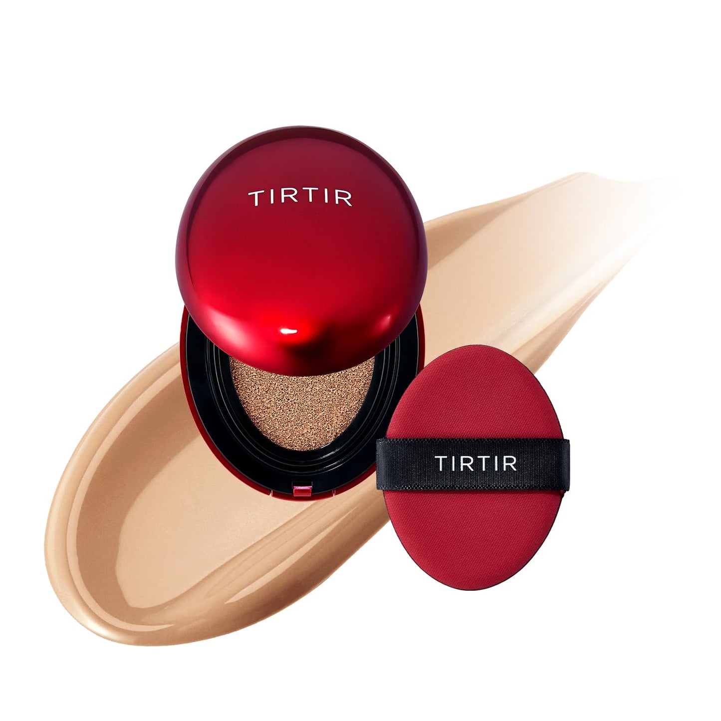 [*Mini Size*] TIRTIR Mask Fit Red Cushion Foundation | Full coverage, Weightless, Skin fit, Satin Glow Finish, Korean Makeup, beauty, Tattoo cover up, Buildable (#33N Macchiato, 0.15 Fl Oz)