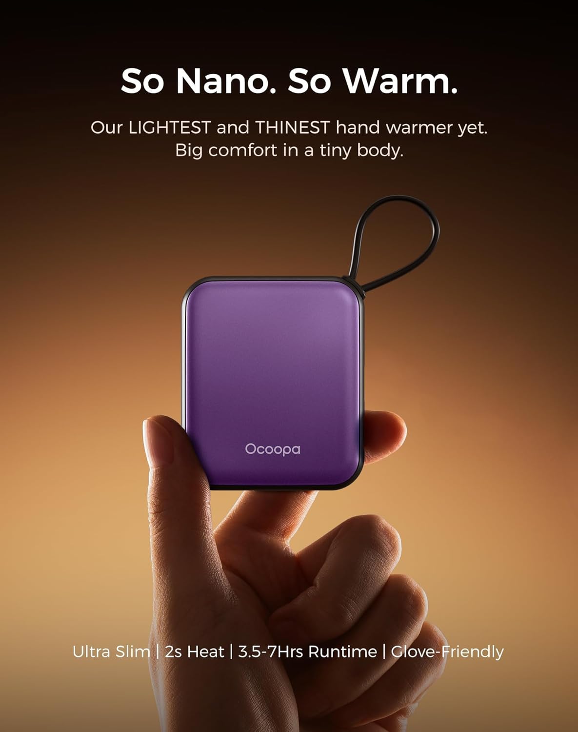 Ocoopa Hand Warmers Rechargeable UT5 Nano – Slim Electric Pocket Heater, Smart Temp Control, 14Hrs Battery, UL Safety, Artists in Bloom Design, Practical Gifts for Women, Christmas, Outdoor, Office