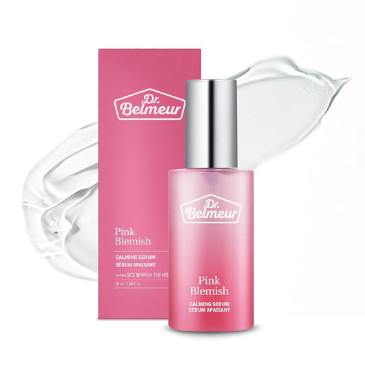 Pink Blemish Calming Serum (1.7fl oz) - Hydrating, Soothing Korean Skin Care for Sensitive Skin. Vegan Hyaluronic Acid, Niacinamide.
