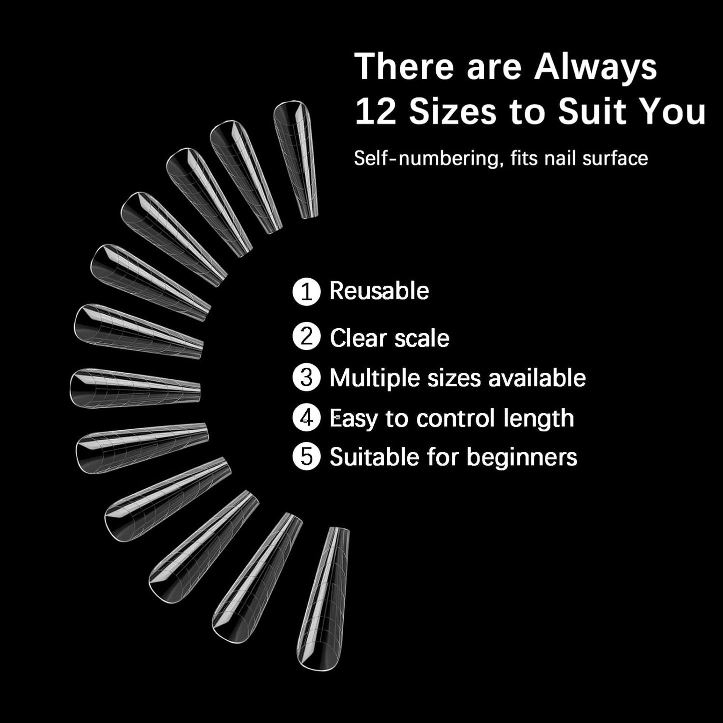 120 Pcs Poly Extension Gel Dual Nail Forms Nail Molds With Scale Builder Coffin Nail for Gel Manicure Nail Art Design Salon DIY at Home (Long Ferrari Dual Nail Forms Set)