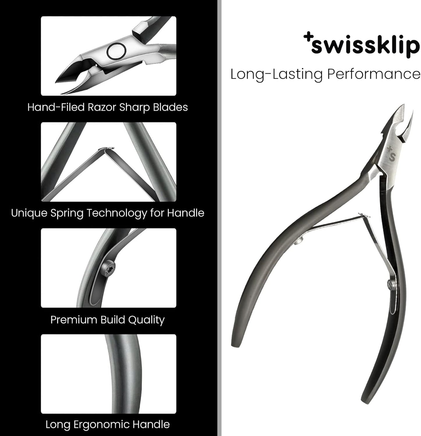 Swissklip Cuticle Trimmer I Best Cuticle Remover I Cuticle Nippers, Cutter, Scissors I Nail Nipper used along with Cuticle Pusher Tool, Cuticle Clippers, Nail Cuticle Trimmer (Pack of 3)