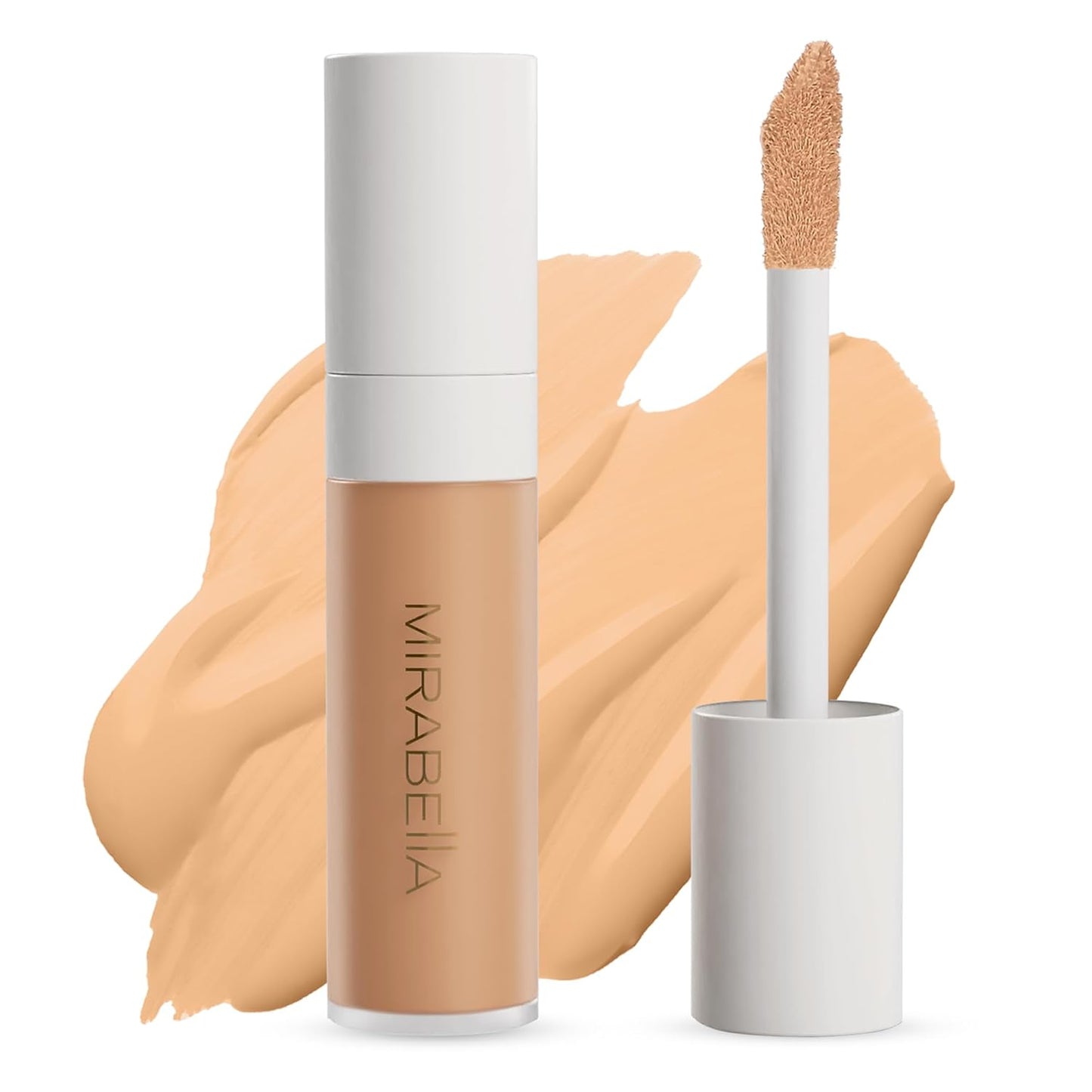 Mirabella Invincible For All Perfecting Under Eye Concealer Full Coverage - Hydrating Makeup Concealer for Dark Circles, Fine Lines & Wrinkles w/Hyaluronic Acid - Medium M130