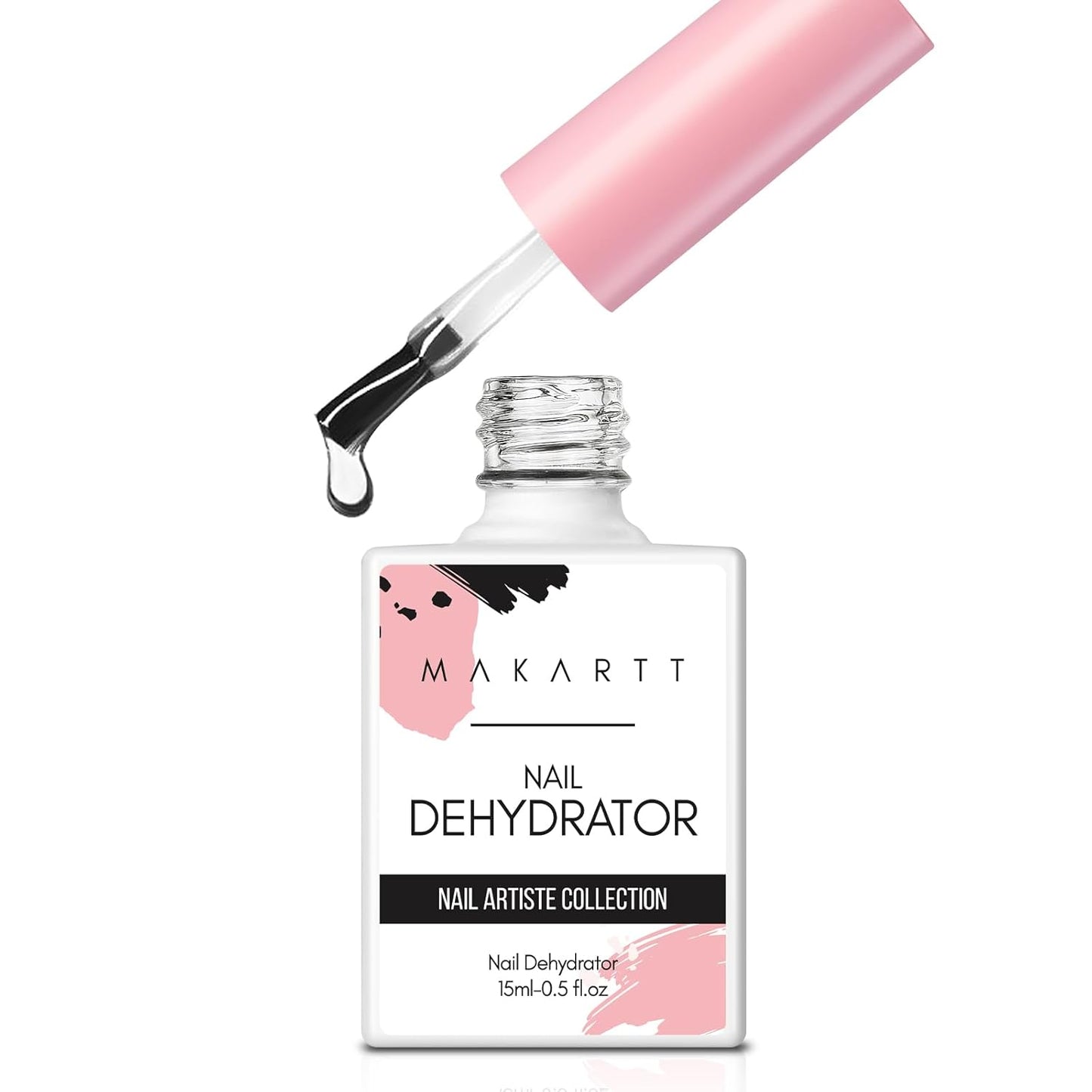 Makartt Nail Dehydrator: 15ML Acid-Free Prep for Acrylic Nails, Gel Polish, and Dipping Powder, 0.5oz Fast-Dry Professional Base for Manicure & Pedicure Use