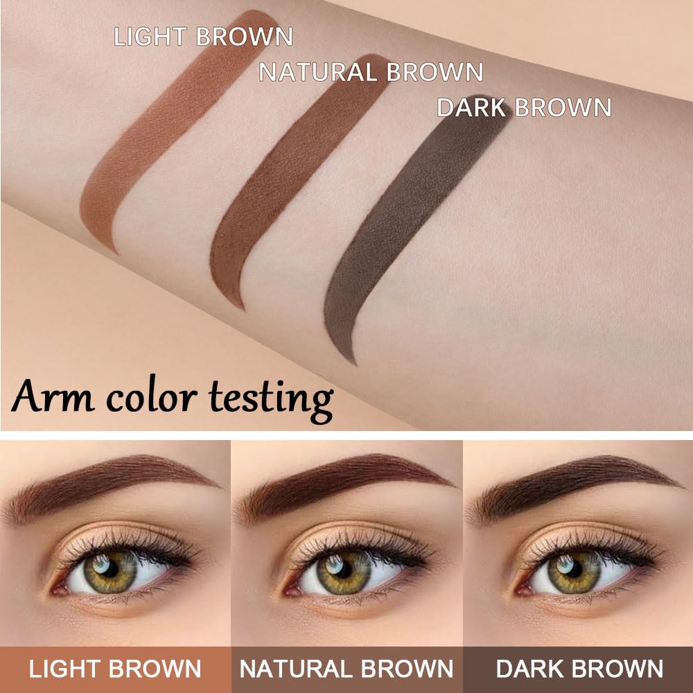 Eyebrow Stamp Stencil Set, Eyebrow Charm Stencils Shaping Kit, Long-Lasting Eyebrow Pomade for Women Girl, Cruelty-Free plantillas para la cejas (dark brown)
