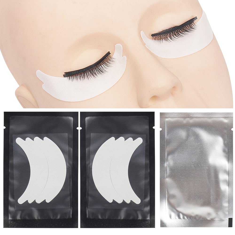 50 Pair Butterfly Under Eye Gel Pads Hydrogel Eye Patches For Eyelash Extension, Lint Free Under Hydrogel Eye Mask Pads Lash Extension Supplies (Black)