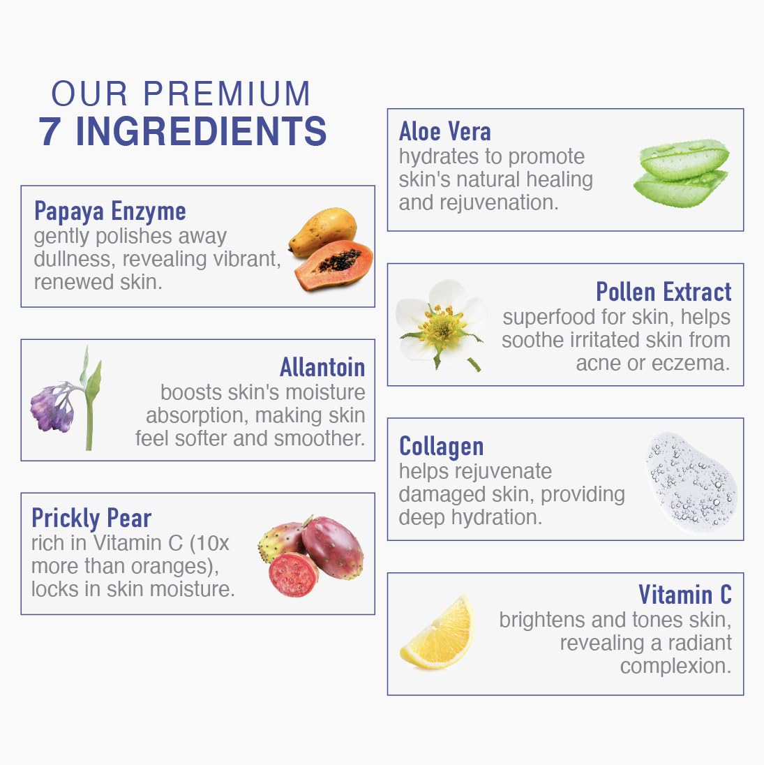 La clear Pure Mild Enzyme Powder Cleanser - Daily Exfoliating Facial Wash for Sensitive/Acne/All Skin Types. Natural Ingredients, pH5.8, Phthalate/Fragrance-Free, 2.5oz