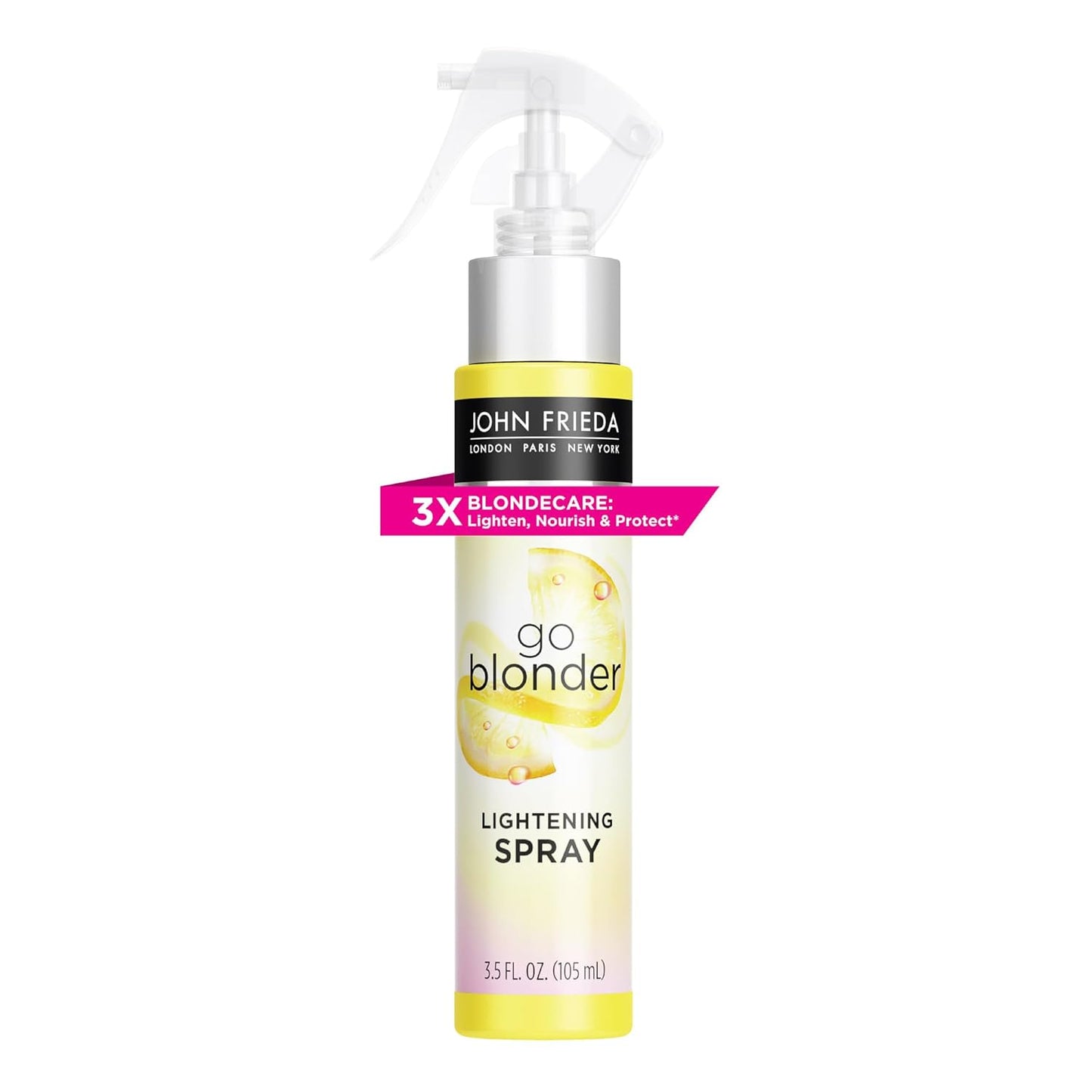 John Frieda Go Blonder Lightening Spray, Controlled Hair Lightener to Gradually Lighten Hair, with Citrus and Chamomile BlondMend Technology, 3.5 Oz