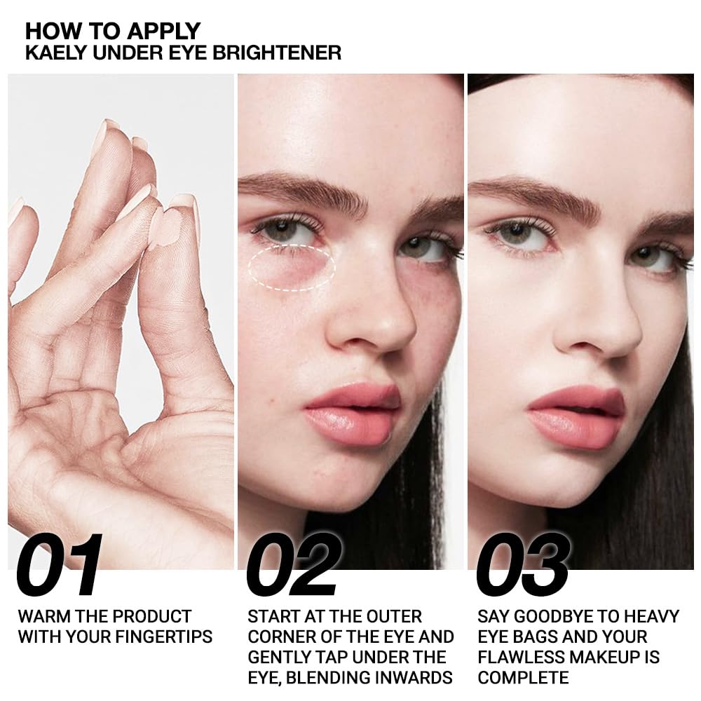 evpct under Eye Brightener, Nourishing Luminous under Eye Concealer Color Corrector for Dark Circles, Waterproof Naturactor Concealer Pot make up for face Eye Ring corrector de ojeras, 03# Ivory White