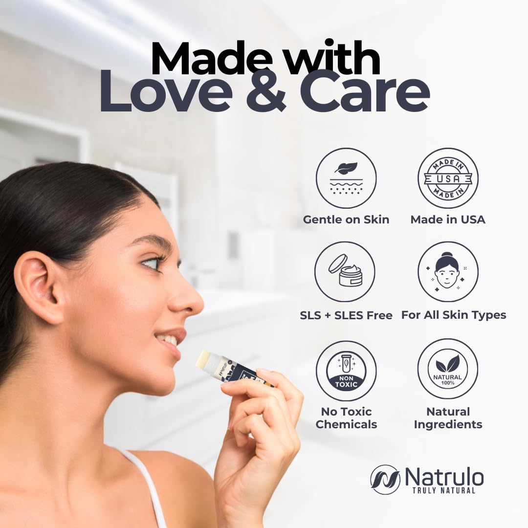 Beef Tallow Lip Balm – Natural Tallow Beeswax Chapstick – Hydrating Grass Fed Beef Tallow Honey Balm Lip Care – Soothes Chapped Dry Sensitive Lips – Long Lasting Vitamin Rich USA-Made Variety Pack