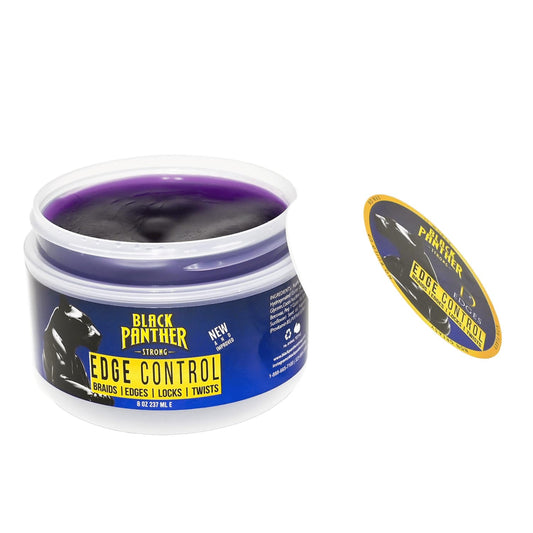 DIAMOND EGDES BLACK PANTHER STRONG Styling Gel. Great for Curly Hair, 8 Ounce