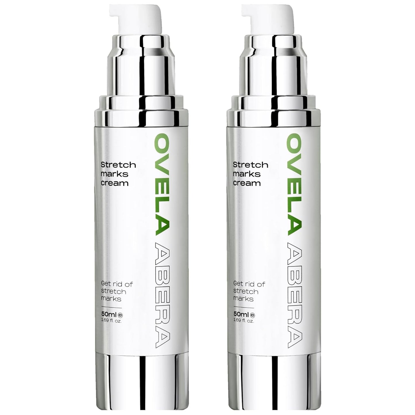 Abera Ovela Maternity Stretch Mark Cream for Pregnancy and Weight Fluctuations, Stretch Mark Treatment Pregnancy Must Haves, Deep Stretch Mark Removal, All Skin Types, 1.69 fl oz, Set of 2