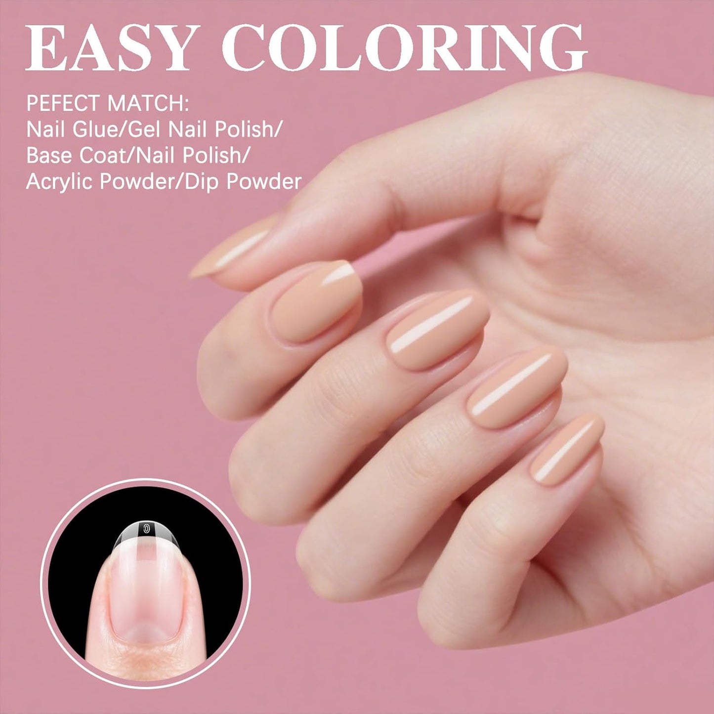 Short Oval Round Nail Tips, SSWSBYKE 300pcs Gel Acrylic Nail Tips for Full Cover Pre-Shaped Fake Nails Tips Half Matte Press On Nails for Extension Home DIY Salon 15 Sizes