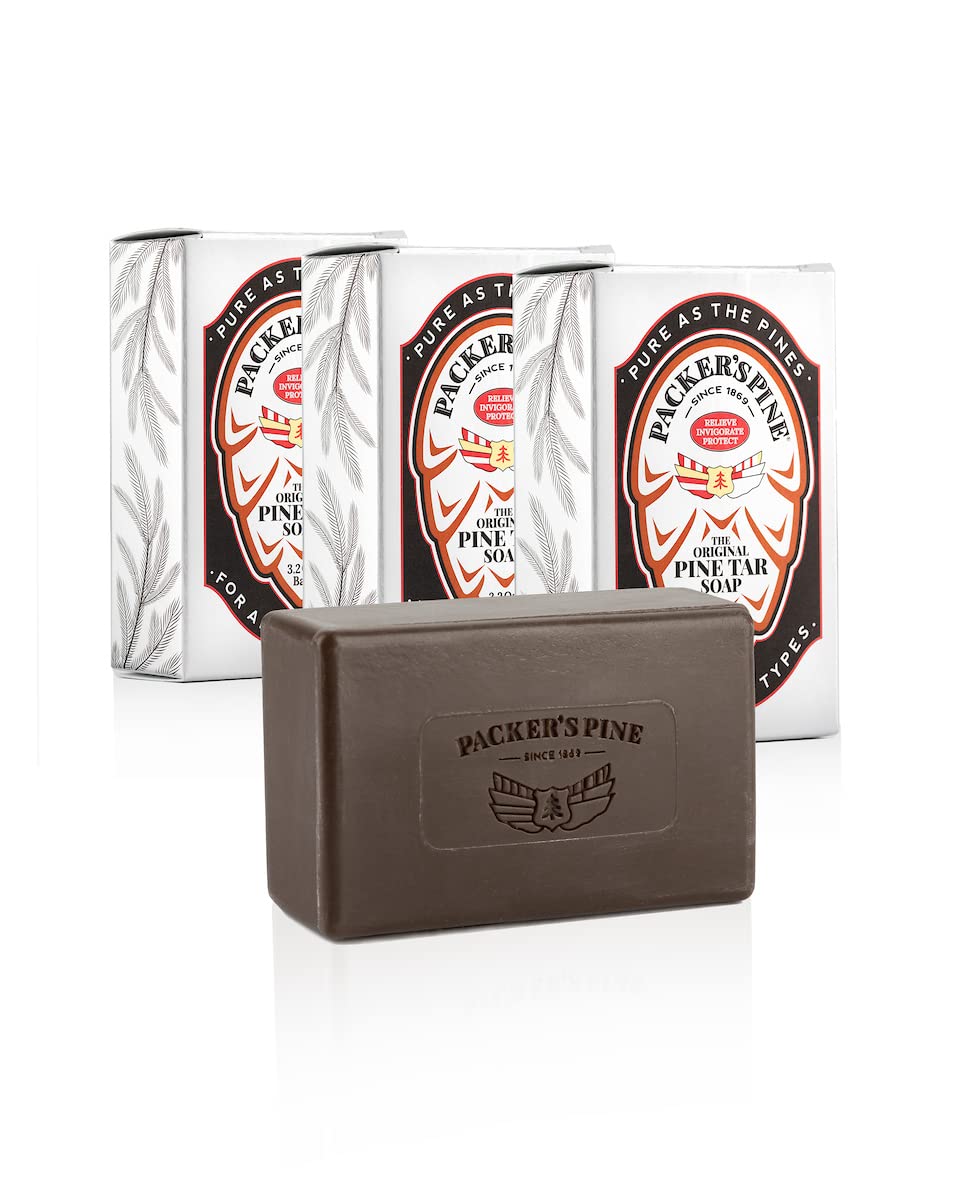 Packer's Pine Soap and Shampoo Bundle - All Natural Pine Soap Bar with No Harsh Chemicals