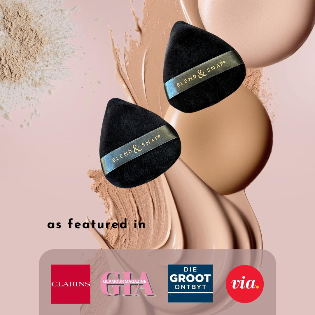 Blend & Snap Mini Makeup Sponge (2 pack) – Small Beauty Blender for Concealer, Contour & Under Eyes | Use Dry | Soft, Reusable, Travel-Friendly Precision Blender