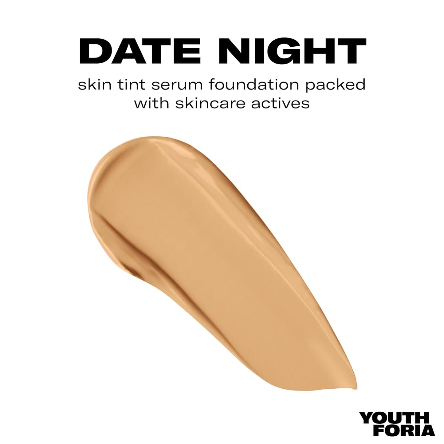 Youthforia Date Night Skin Tint Serum Foundation, Light-Medium Coverage, Hydrating Formula, Vegan & Cruelty-Free, 330 Medium - Neutral with Warm Undertones