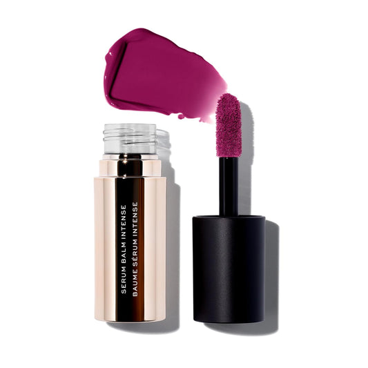 MAKE Beauty Serum Balm Intense, Hydrating Lip Gloss. Pigmented Vegan Moisturizing Lip Oil with Plumping Effect. Lip Emollient Treatment for Soft, Smooth, Shiny Lips - Shade, Lilac Layer+