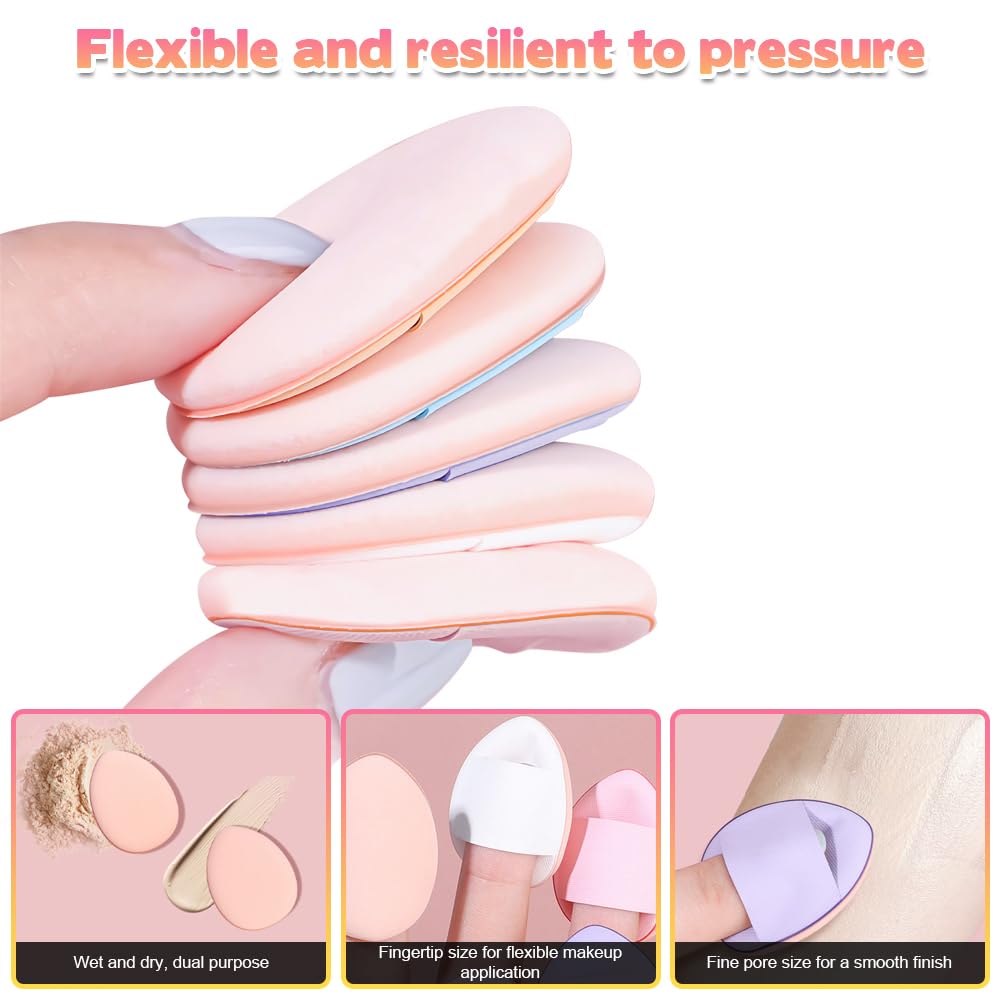 Makeup Mixing Palettes, Makeup Palette with 6PCS Mini Powder Puff, Foundation Palette with Makeup Spatula, Stainless Steel Nail Art Palette Set, For Makeup Pigment Blending