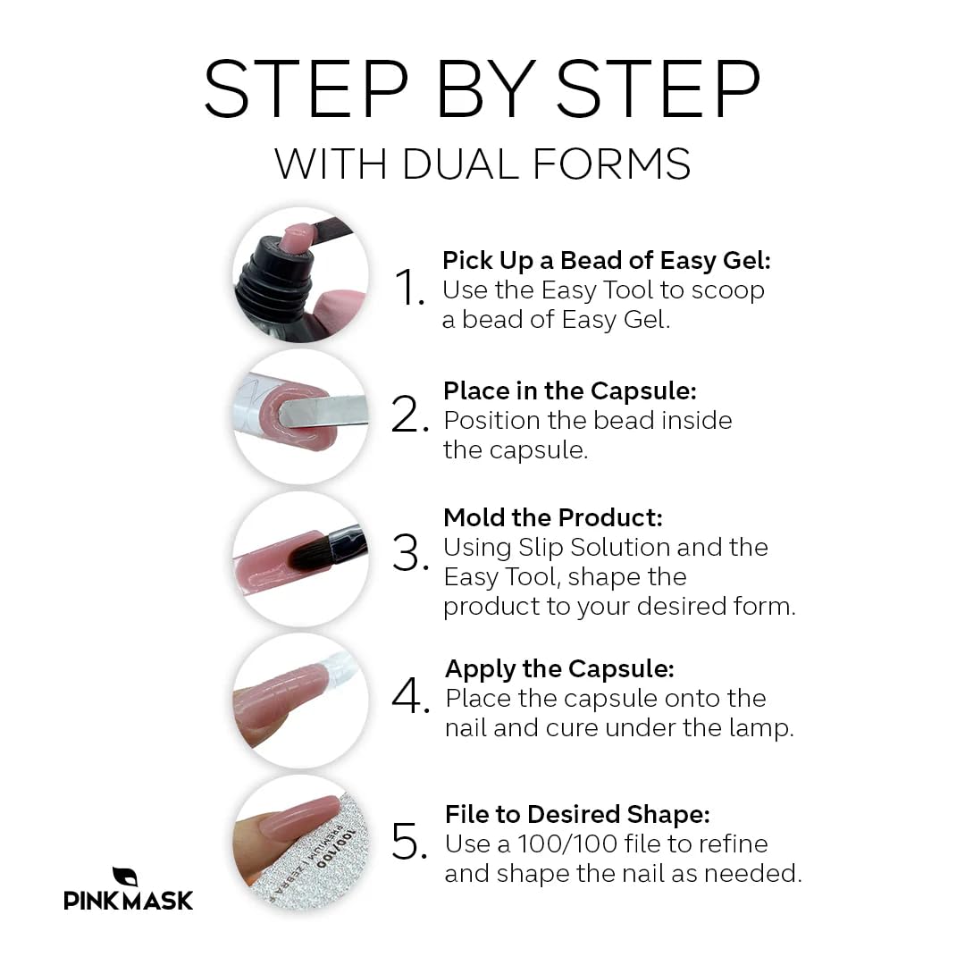 Professional Dual Forms - Full Square - 120 Units for Nail Extensions