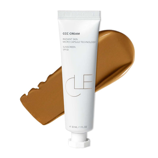 CLE Cosmetics CCC Cream (Warm Medium Deep 401 / SPF 50) - Color Correcting With Lightweight, Hydrating, Light to Medium Coverage Foundation - BB & CC Hybrid - 1 fl oz
