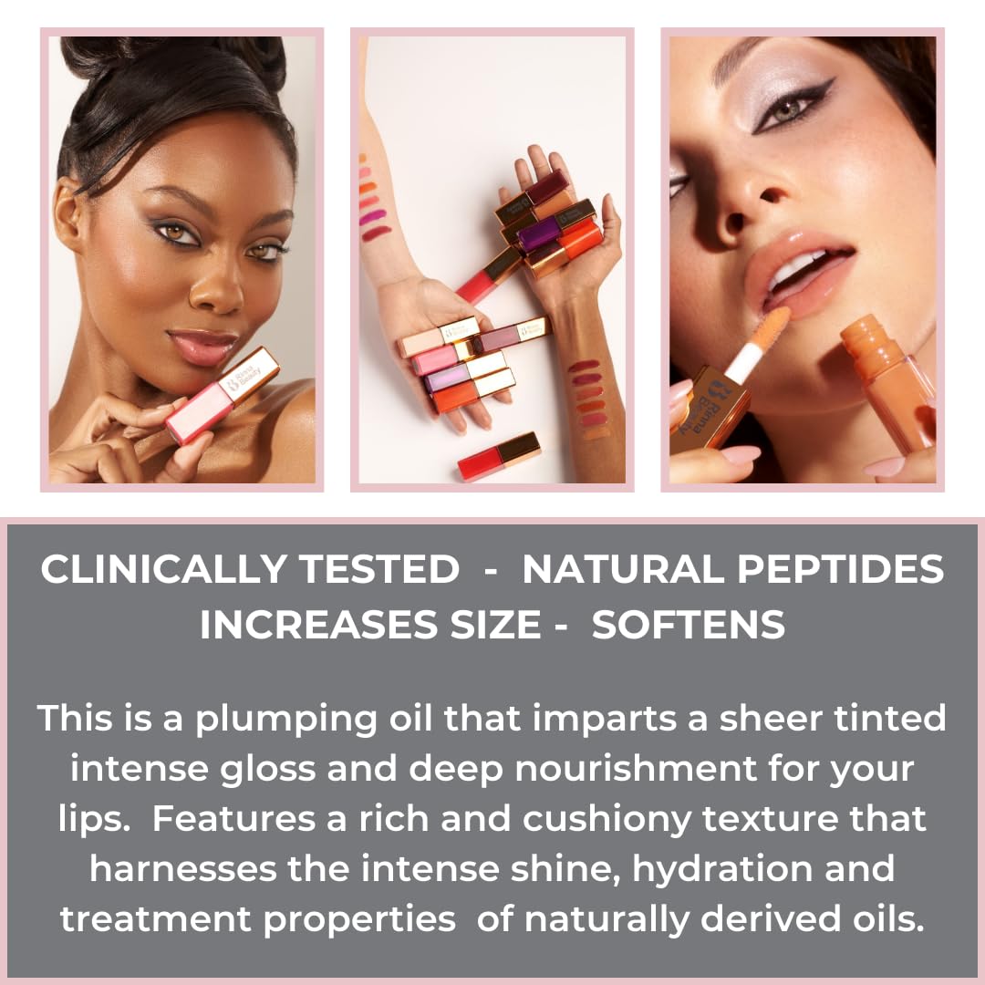 Rinna Beauty Larger Than Life Lip Plumping Oil - Filthy Rich - Moisturizes & Hydrates Lips - Natural Plumping Over Time - Vegan, Cruelty-Free, & Paraben-Free 0.3 Fl Oz