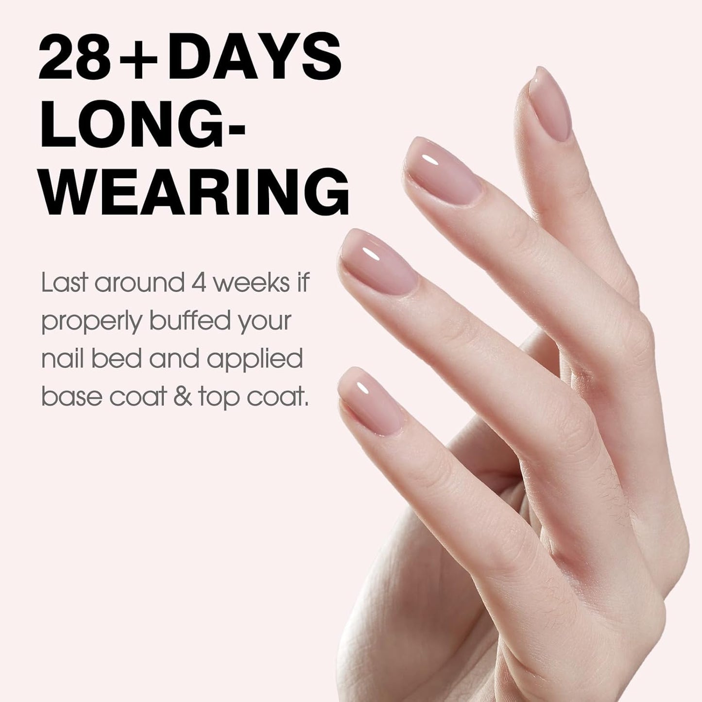 CANNI Nude Pink Jelly Gel Polish – 9ML Translucent Sheer Nude Soak-Off UV/LED Gel Nail Polish for DIY Manicure or Salon Use