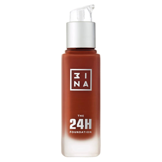 3INA The 24H Foundation 672-24H Long-Wearing Formula - Medium To High Buildable Coverage - Smooth Matte Finish - Expanded Shade Selection - Waterproof, Cruelty Free, Vegan Makeup - 1.01 Oz