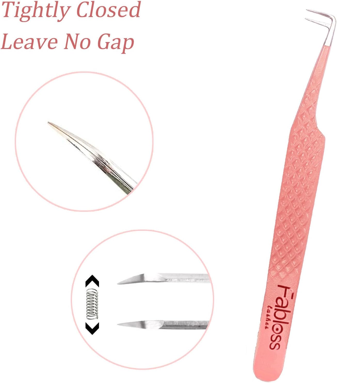 Volume Tweezers for Eyelash Extensions, Pointed Craft Tweezers Lash Tweezers For Women Lash Extension Tweezers Eyelash Rxtension Supplies Japanese Steel (Pink)
