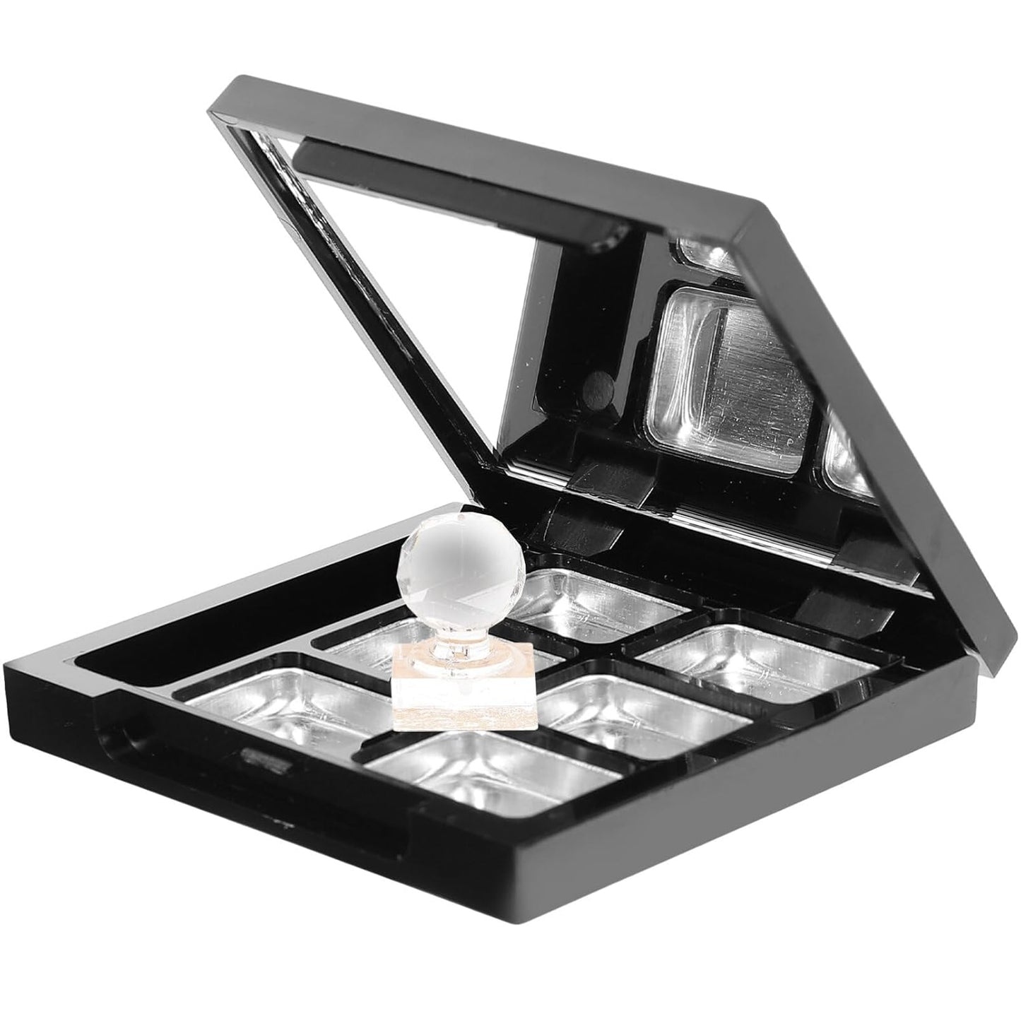 Healifty Empty Lipstick Palette Pan 6-grid Magnetic Eyeshadow Palette Boxes with Press Cosmetic Cream Tray Portable Small Makeup Compact Containers