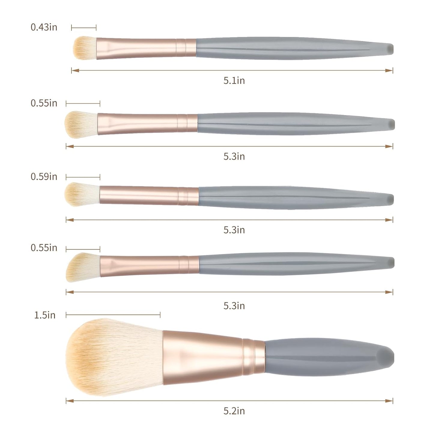 Travel Makeup Brush Set, travel make up brushes sets mini eye shadow kits small size eyeshadow case eyes makup brushed makeuo soft brushs basic cosmetic profesional tools (Sky Blue)