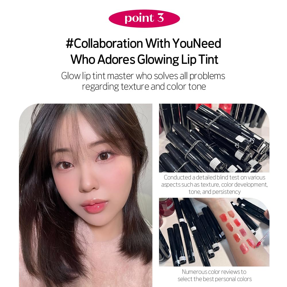 ETUDE Over Glowy Lip Stain Tint #7 Coco Plum | Non-Sticky Vegan Lip Tint | Moisturized & Long-lasting Lip Gloss | Daily Lippies for Dry Lips | K-beauty