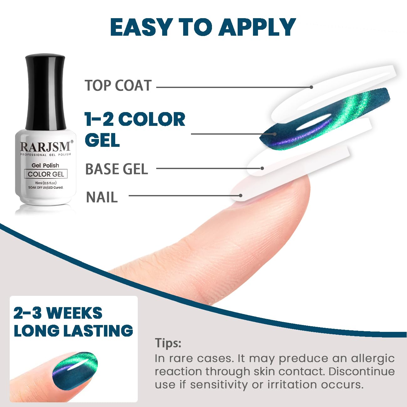 RARJSM Aurora Cat Eye Gel Nail Polish Blue Green Purple Multi Color Velvet Diamond Cateye Gel Polish with Magnet Stick Reflective Shimmer UV LED Curing Requires Soak Off for Home Salon Manicure 15ml