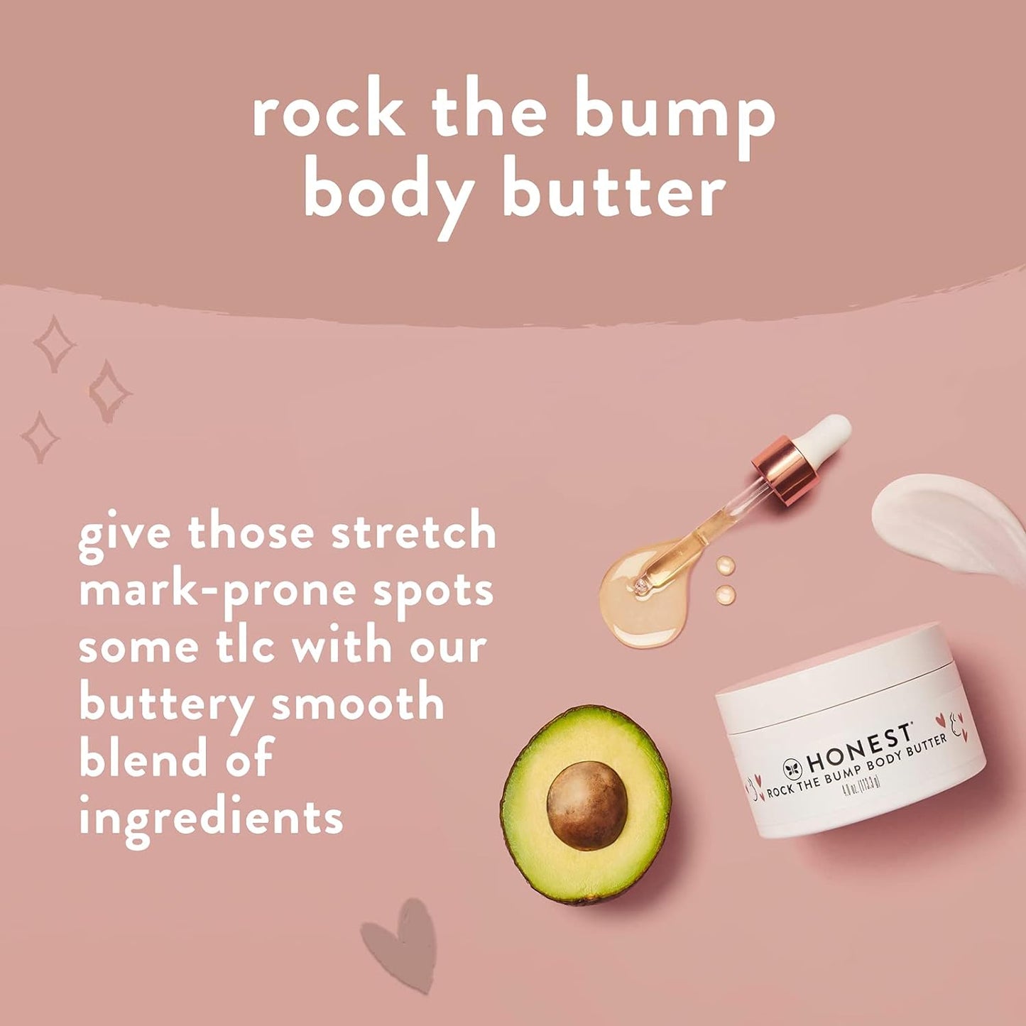The Honest Company Honest Mama Body + Belly Bump Love Bundle | Moisturizing, Plant-Based Oil + Stretch Mark Butter Cream