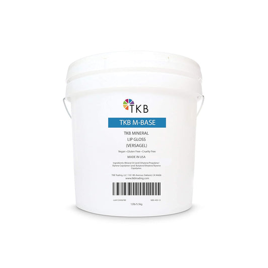 TKB Mineral Lip Gloss (M-Base) | Clear Versagel Base for DIY Lip Gloss, Made in USA (12lb (5.5 kg))