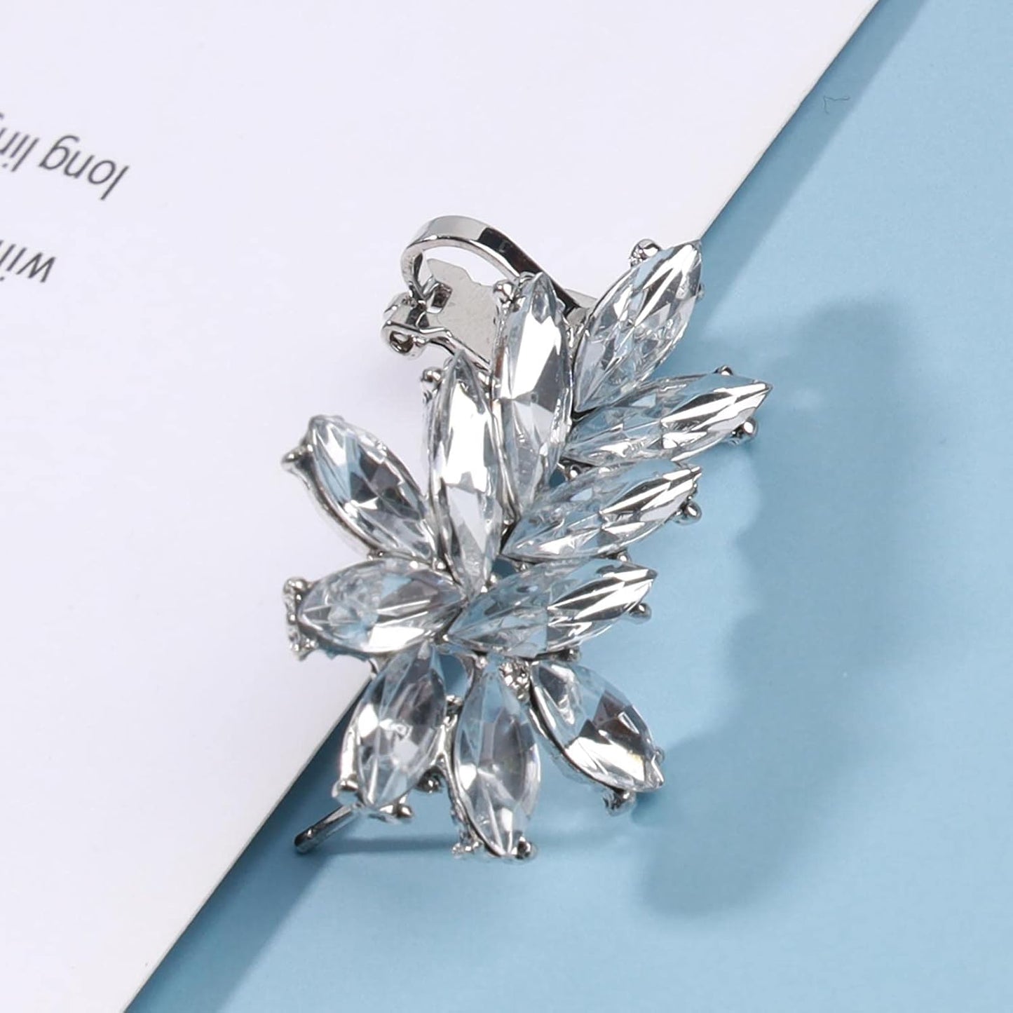 Boho Crystal Ear Climber Earrings Gold Crystal Studs Earrings Punk Rhinestone Ear Crawler Earrings CZ Ear Cuff Climbing Earrings Bridal Earrings Jewelry for Women and Girls