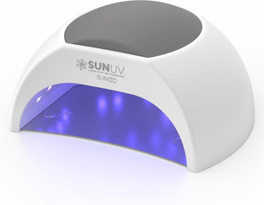 SUNUV UV Light for Gel Nails Polish, UV LED Nail Lamp with 4 Timer Settings, Auto Sensor Removable Base SUN2C Grey
