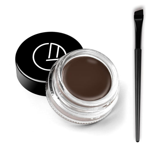 Eyeliner Gel Set,Long Lasting Waterproof With 5.51 IN Long Eyeliner Brush,High-Intensity Pigments Smudge-Proof Eye Liner Makeup Creamy Gel 5G-Brown