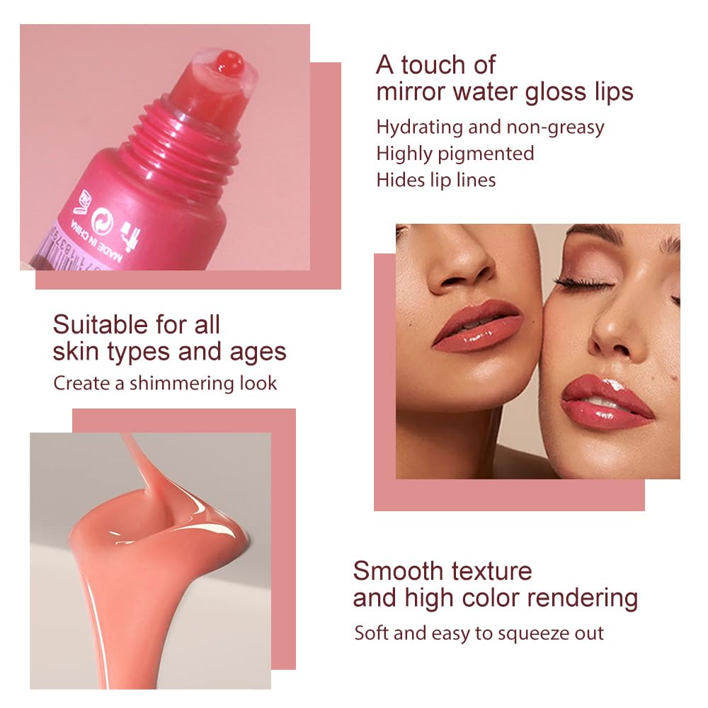 Summer Hydrating Lip Butter Balms Lip Gloss,Natural Vegan Lip Balm Tinted for Instant Moisture,Shine,Hydration Sheer-Tinted,Soothes & Softens Dry Lips,Bálsamo labial hidratante 01#Vanilla (0.5 Fl Oz)