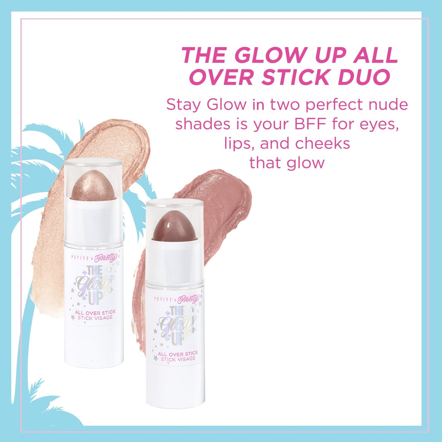 Petite 'n Pretty Multi Stick for Eyes, Lips & Cheeks, 2-Pack (Stay Golden) - Makeup for Kids, Tweens, Teens - Creamy & Shimmery, Made in the USA