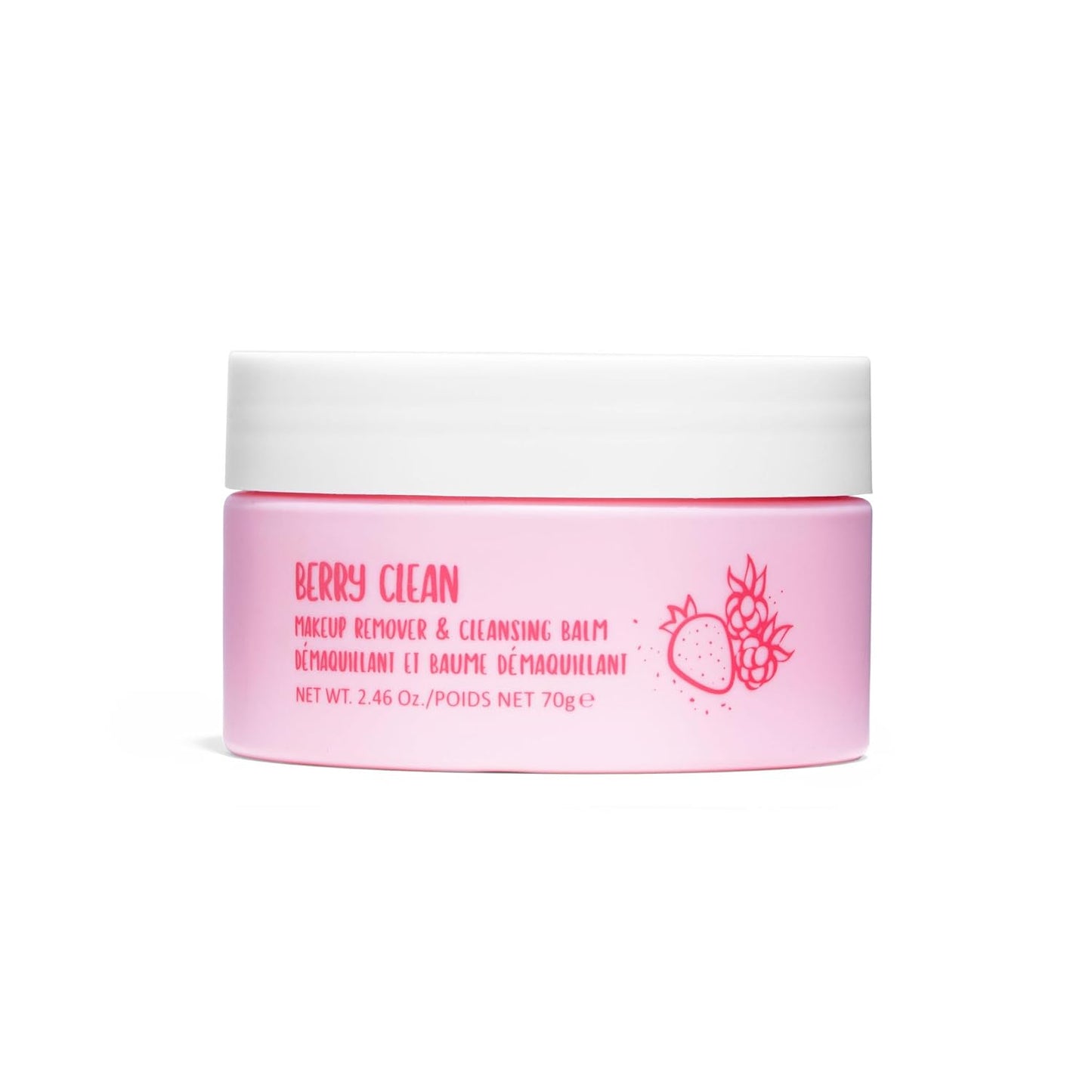 W7 Very Berry Clean - Makeup Cleansing Balm, Lip Mask & Scrub Trio - Gentle Makeup Remover & Overnight Lip Care Set