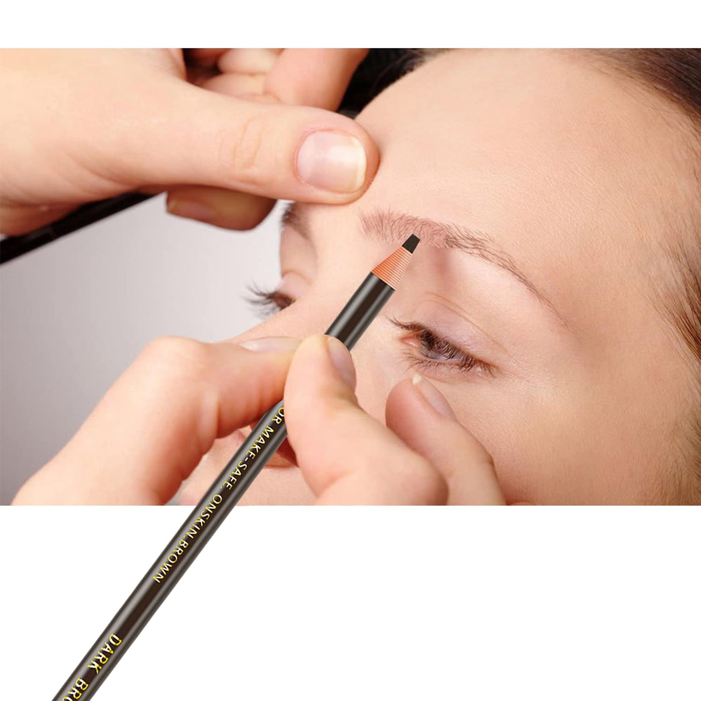 6 Piece Gray Colour Waterproof Eyebrows Pencil Tattoo Makeup And Microblading Supplies Kit-Permanent Eye Brow Liners In Waterproof Eyebrow Pencils Peel - Brow Pencil Set For Marking(6 Pcs)