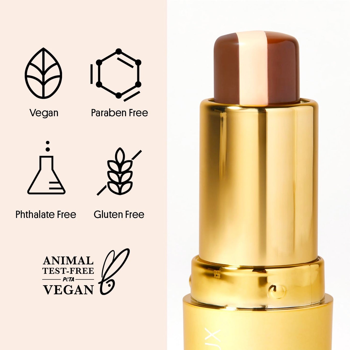 Winky Lux Affogato Tri-Color Tinted Lip Balm – Hydrating Lip Care with Jojoba Oil & Vitamin E, Sheer Nude Tint, Vanilla Coffee Scent, Moisturizes and Softens Dry Lips