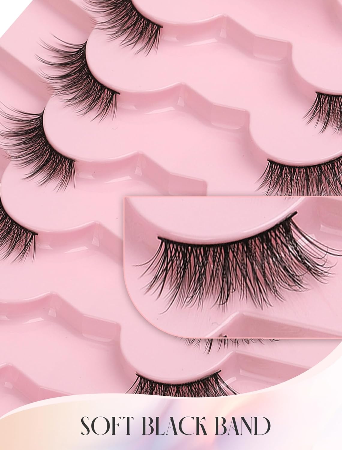 Half Lashes Natural Lashes Wispy Lashes Corner Lashes 3/4 False Eyelashes Natural Half Eyelashes W19