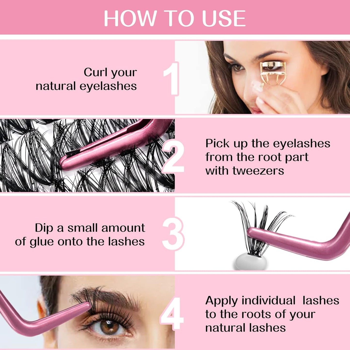 280 Pcs Individual Lashes 40D-C-0.07-12 Cluster Lashes C D Curl Wispy Lashes Bottom Lashes DIY Lashes At Home（40D-C-0.07-12）