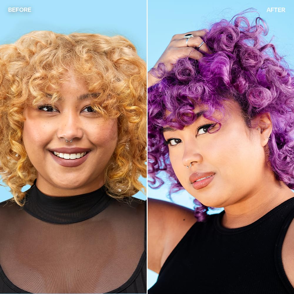 Overtone Daily Color Depositing Conditioner for All Hair: 8oz Temporary Coloring Conditioner with Shea Butter & Coconut Oil, Refresh Color & Prevent Fading, Vegan & Cruelty-Free, Vibrant Purple