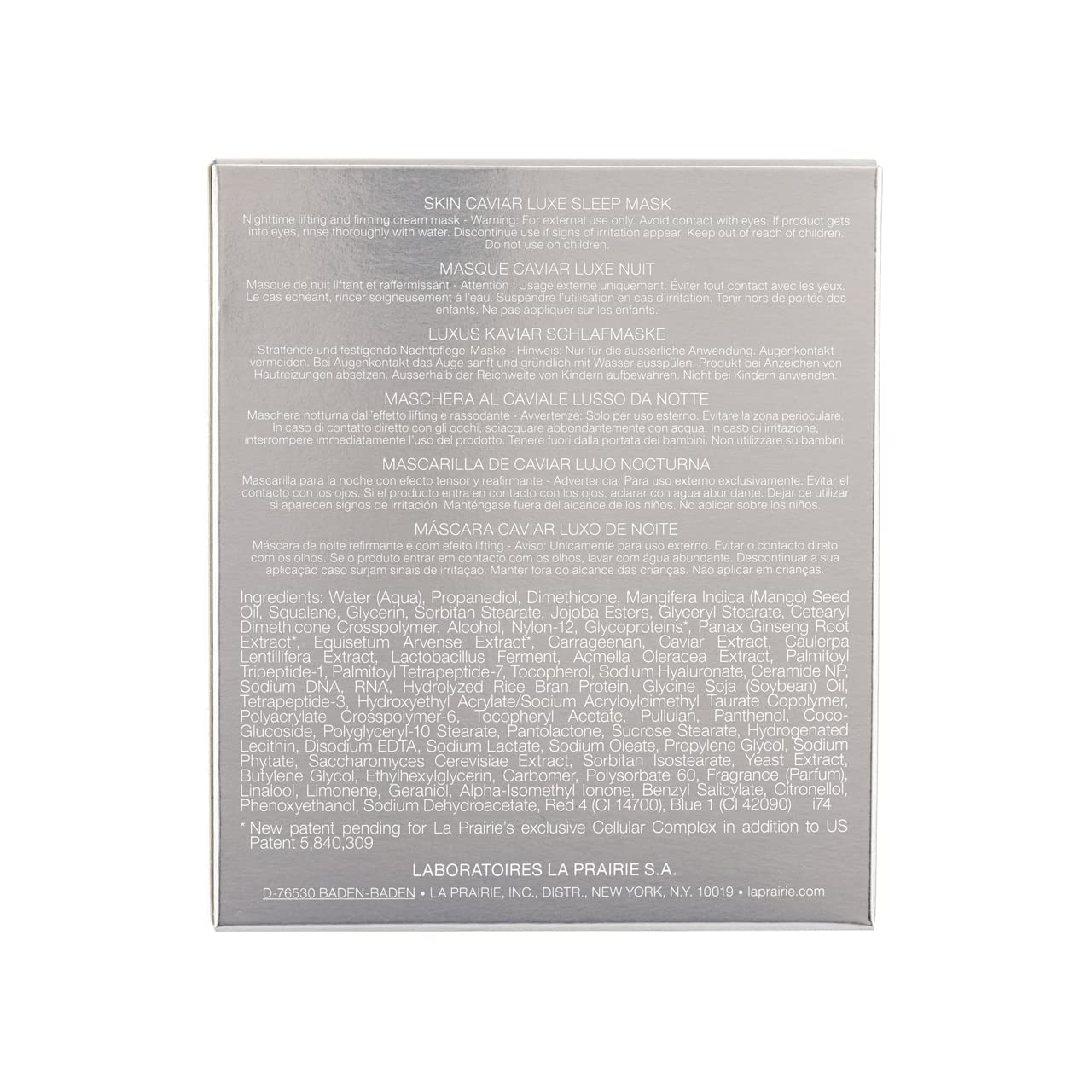 La Prairie Skin Caviar Luxe Sleep Mask/1.7 oz.