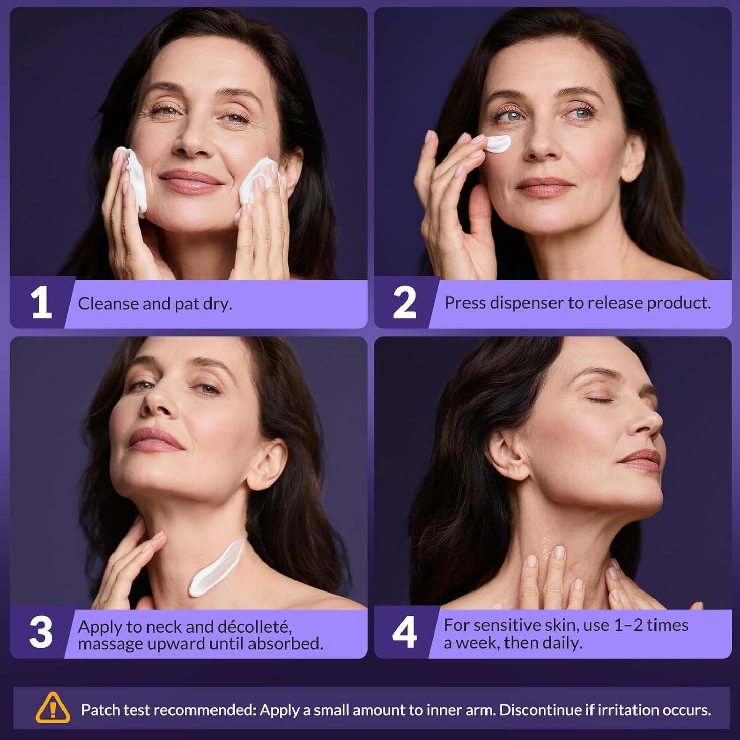 Neck Firming Cream, Wrinkle Cream for Women, Retinol Moisturizer with Collagen and Hyaluronic Acid for Neck, Face and Décolleté, 1.76 fl oz