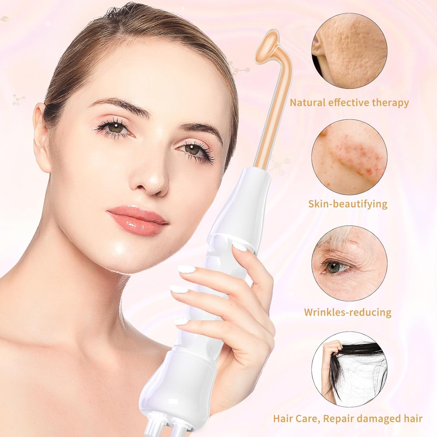 MYSWEETY High F Rrequncy Portable Handheld Facial Skin Care Wand Machine
